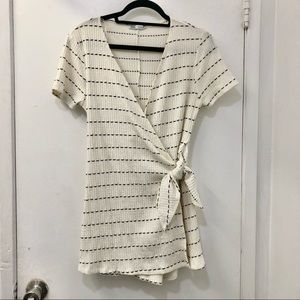 Zara Ribbed Wrap Romper Jumpsuit